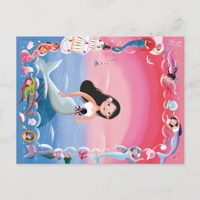 Postal Milla, el ilustracion de la sirena (Anverso)