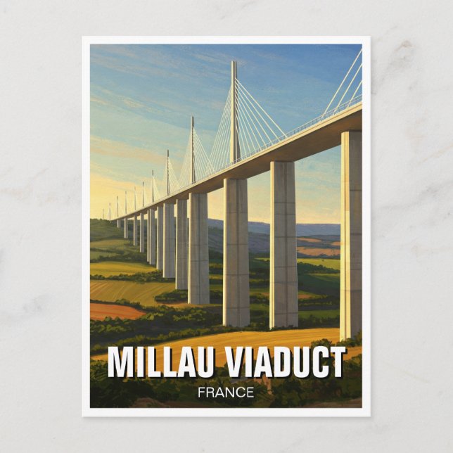 Postal Millau Viaduct France Travel (Anverso)
