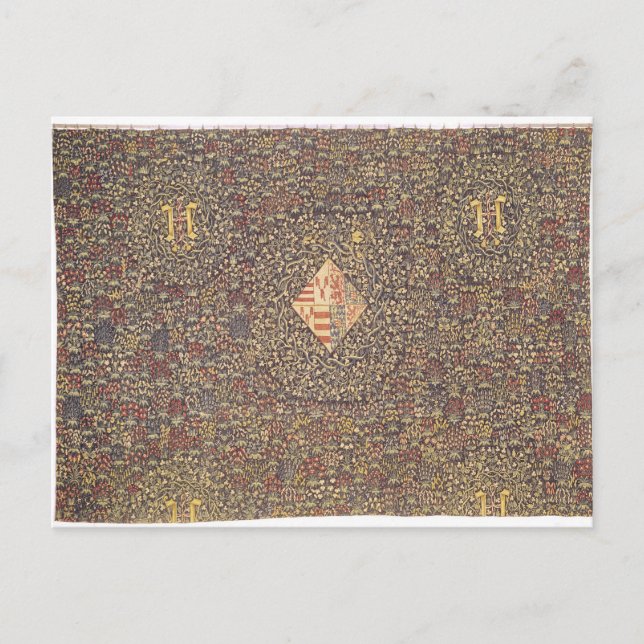 Postal Mille fleurs con el escudo de armas de (Anverso)