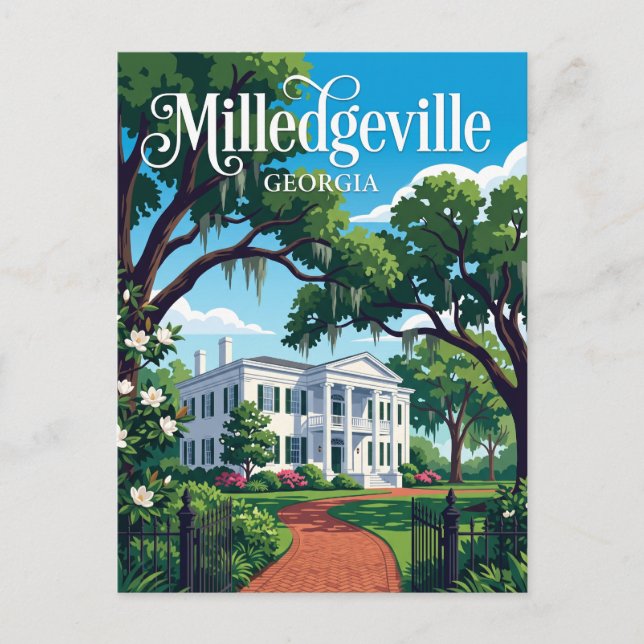 Postal Milledgeville, Georgia (Anverso)
