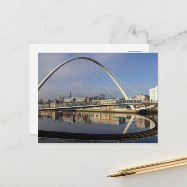 Postal Millennium Bridge, Gateshead, Uk (Anverso/Reverso In Situ)