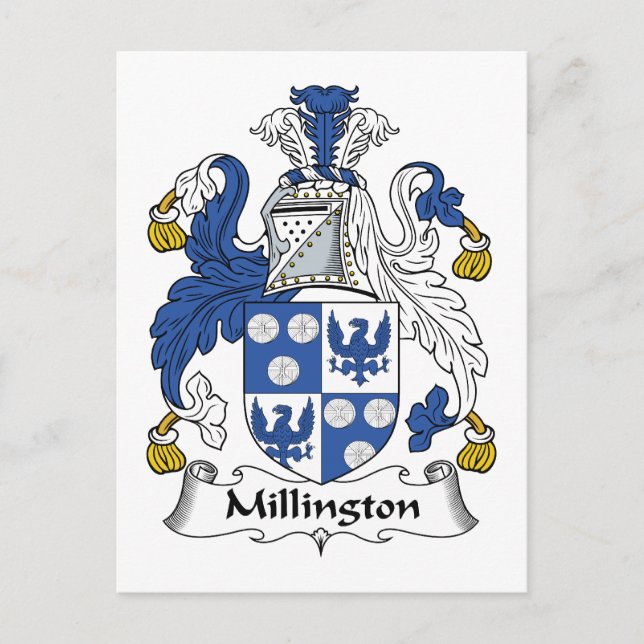 Postal Millington Family Crest (Anverso)