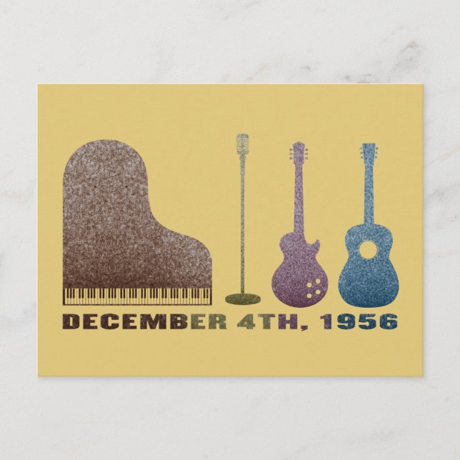 Postal Million Dollar Cuartet Instruments - Color (Anverso)