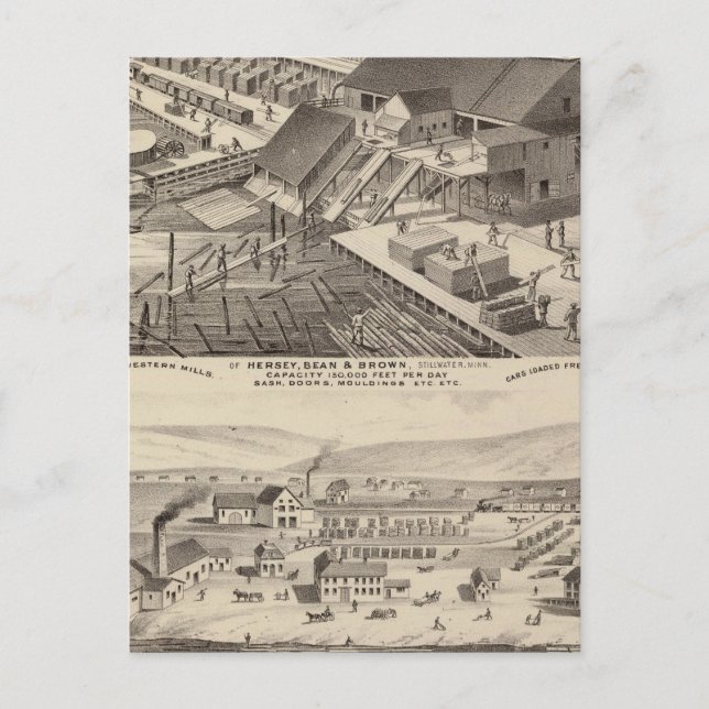 Postal Mills del Noroeste de Hersey, Minnesota (Anverso)