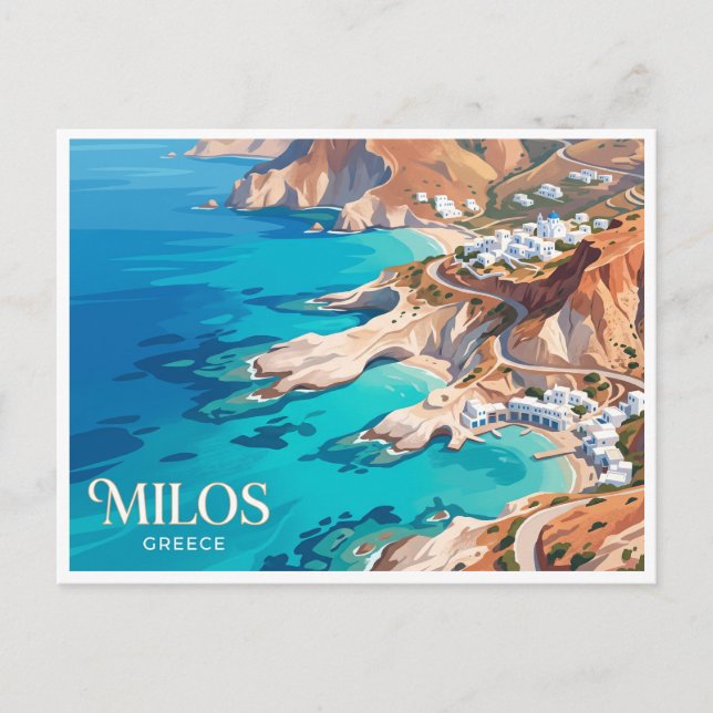 Postal Milos Adamas Grecia (Anverso)