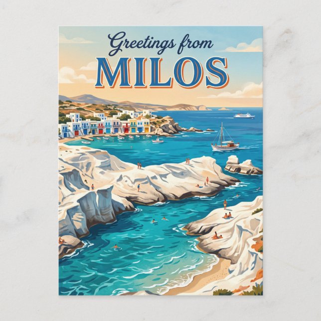 Postal Milos Grecia (Anverso)