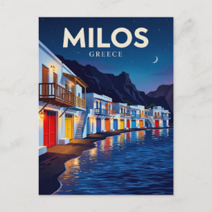 Postal Milos Klima de Noche Grecia