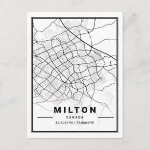 Postal Milton Ontario Canada Travel City Map