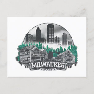 Postal Milwaukee City Wisconsin Estados Unidos