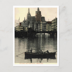 Postal Milwaukee WI, City Hall Pabst Building 1908