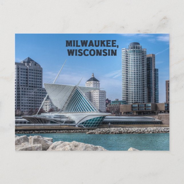 Postal Milwaukee Wisconsin Postcard on Lake Michigan (Anverso)