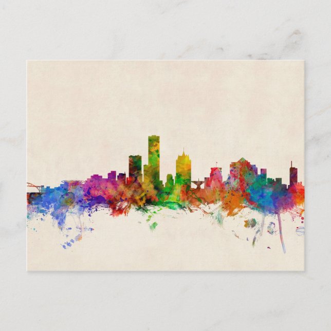 Postal Milwaukee Wisconsin Skyline Cityscape (Anverso)