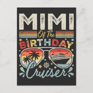Postal Mimi de la Vacación del Crucero de Cumpleaños