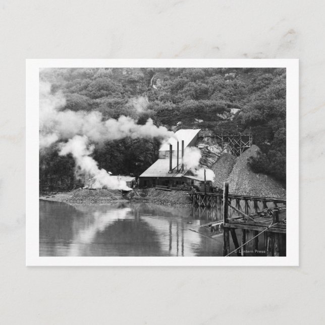 Postal Mina de oro en Valdez, Alaska. Fotografía (Anverso)