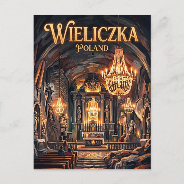 Postal Mina de Sal de Wieliczka Polonia (Anverso)