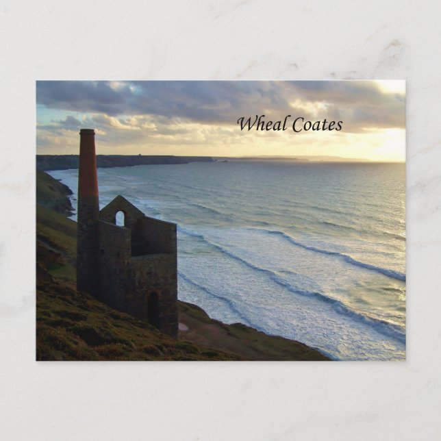 Postal Mina Wheal Coates Cornwall Inglaterra (Anverso)