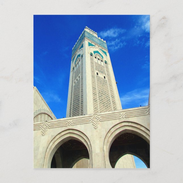 Postal minarete de morocco hassan (Anverso)