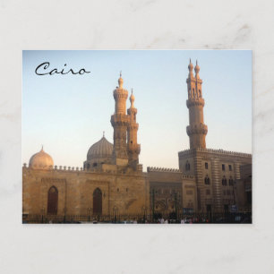 Postal minaretes de la mezquita de cairo