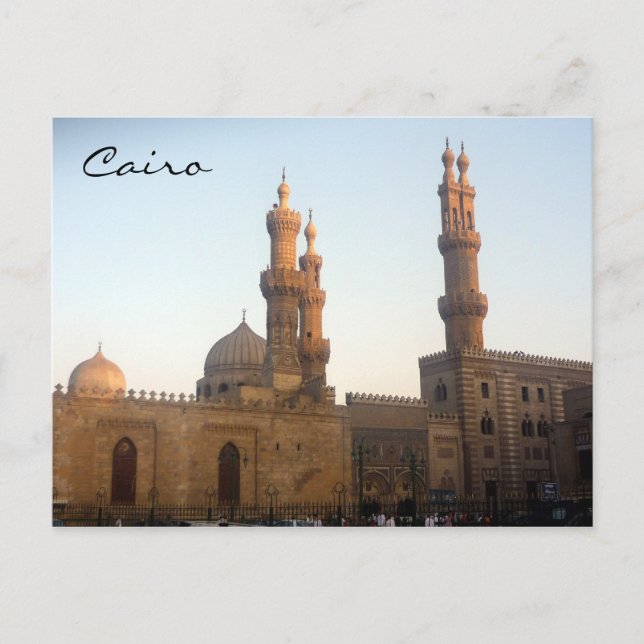 Postal minaretes de la mezquita de cairo (Anverso)