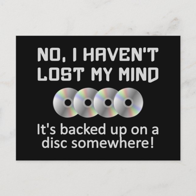 Postal Mind On a Disk Postcard (Anverso)