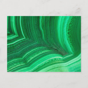 Postal Mineral de malaquita verde brillante