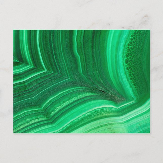 Postal Mineral de malaquita verde brillante (Anverso)