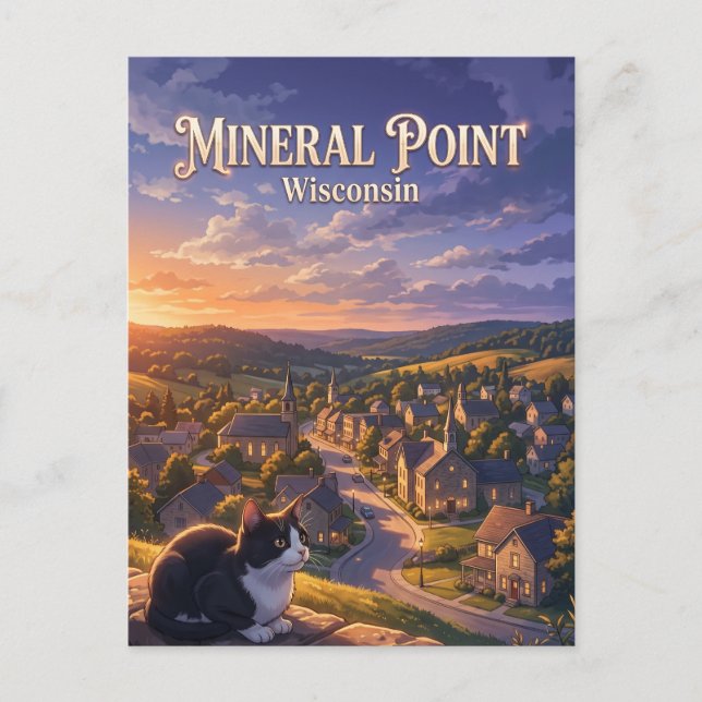 Postal Mineral Point, Wisconsin EE. UU. (Anverso)