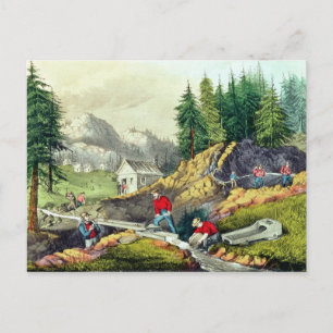 Postal Minería de oro en California