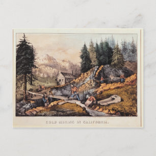 Postal Minería de oro en California