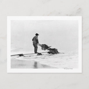 Postal Minería en la playa en Nome, Alaska. Fotografía