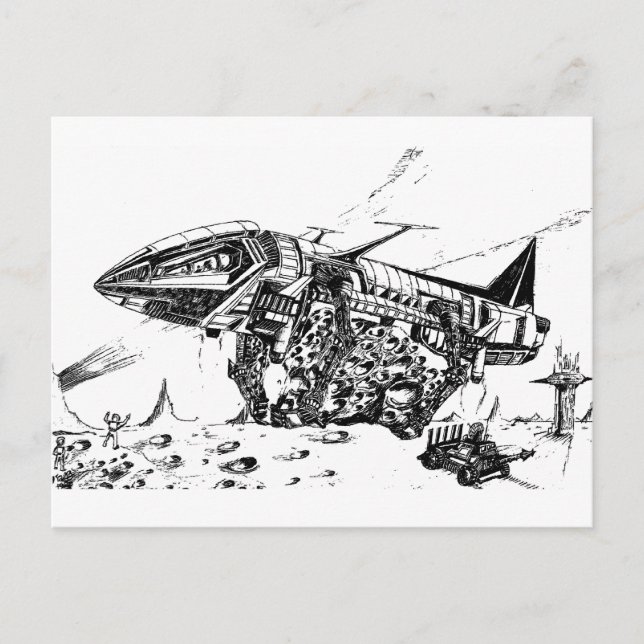 Postal Minería espacial (Anverso)