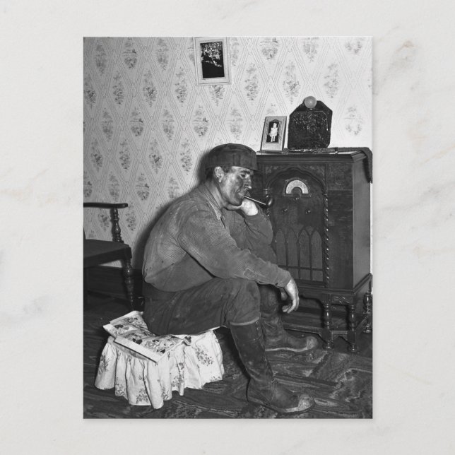 Postal Minero De Trabajo, 1938 (Anverso)