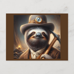 Postal Minero Sloth Gold