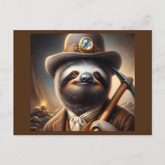 Postal Minero Sloth Gold (Anverso)