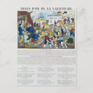 Postal Mines d'Or de la Californie