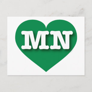 Postal MInesota Green Heart - Me encanta MN