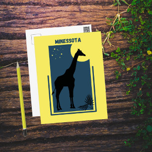 Postal Minessota Como Zoo St Paul Vintage Giraffe