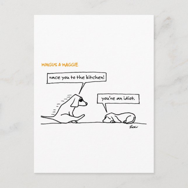 Postal Mingus & Maggie >> Carrera (Anverso)