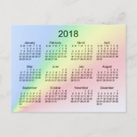 Mini calendario arcoiris 2018, de Janz