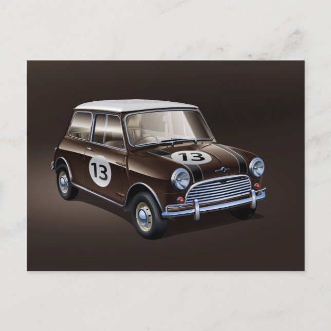 Postal Mini Cooper S brown (Anverso)
