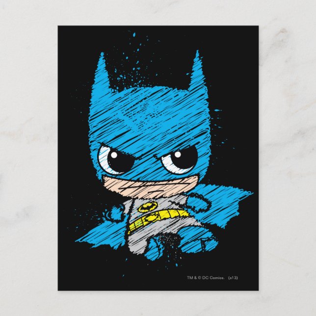 Postal Mini esbozo de Batman (Anverso)