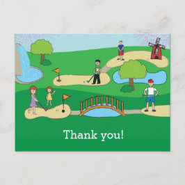 Postal Mini Minigolf Cumpleaños Gracias