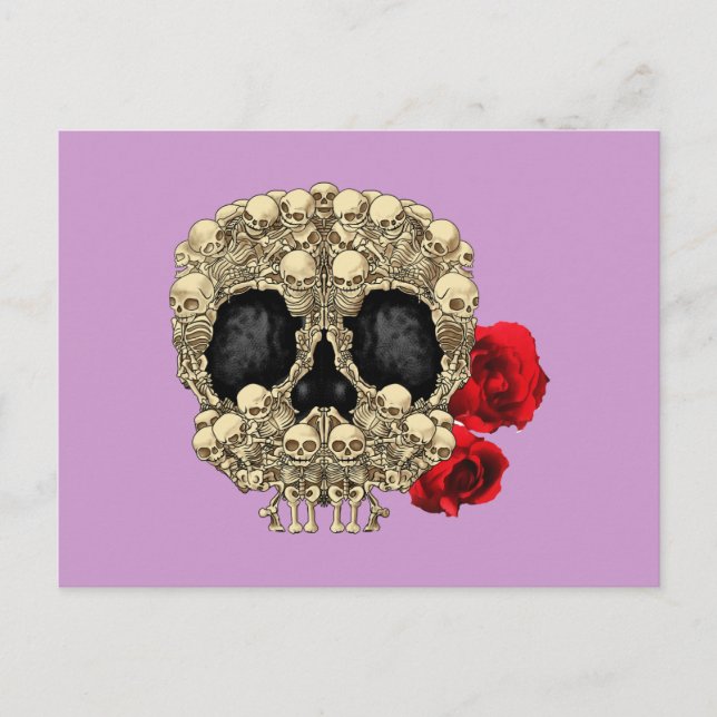 Postal Mini Skeletons Sugar Skull (Anverso)