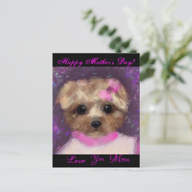 POSTAL MINI YORKIE POO    (Anverso de pie)