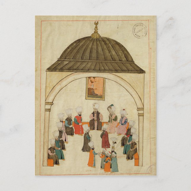 Postal Miniatura de la 'Memorie Turchesche' (Anverso)