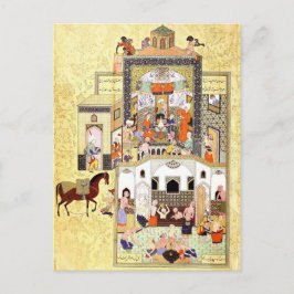 Postal Miniatura persa: Dervish en el hammam