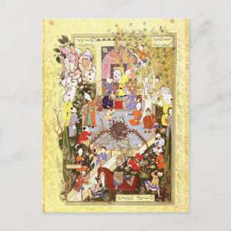 Postal Miniatura persa: Un padre aconseja a su hijo