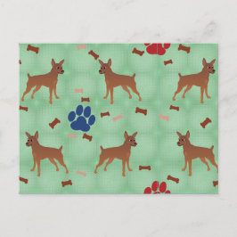 Postal Miniatura personalizado Pinscher