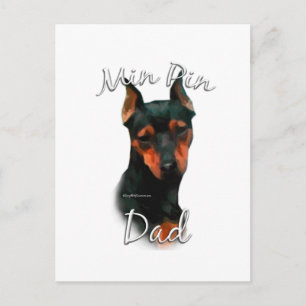 Postal Miniatura Pinscher (negro) papá 2