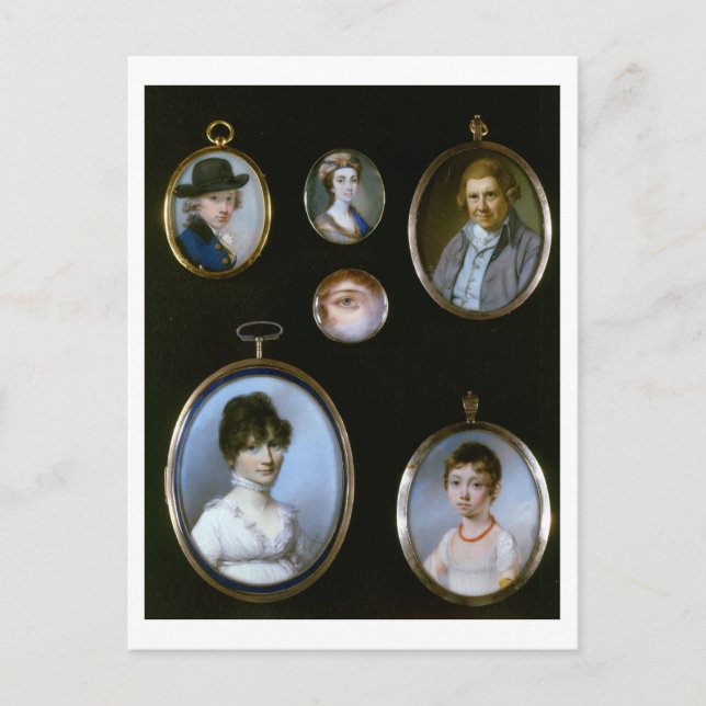 Postal Miniaturas de retrato, de LtoR y TtoB: Sir Thoma (Anverso)